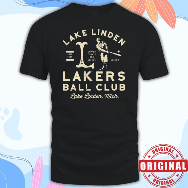 Lake Linden Lakers Michigan Vintage Defunct Baseball Teams T-Shirt