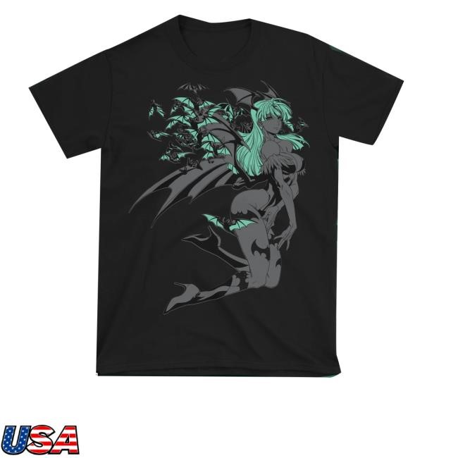 Udonentertainment Merch Darkstalkers Midnight Morrigan Sweatshirt
