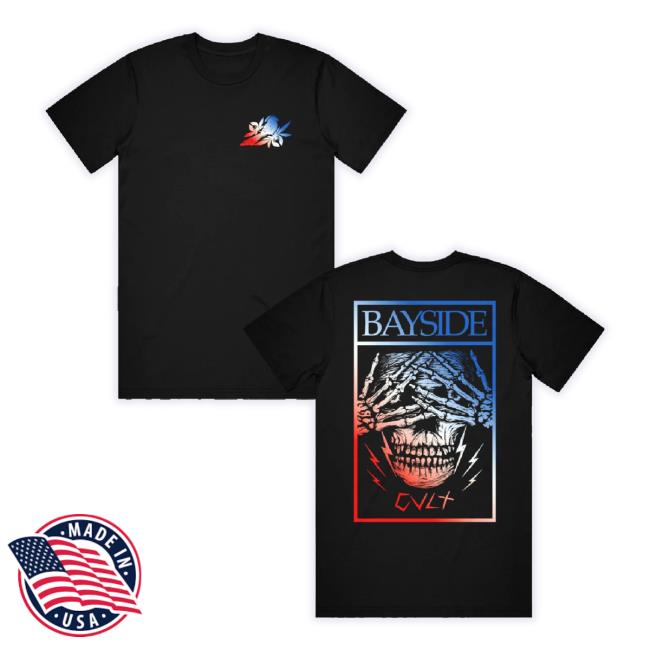 Trending Shop Bayside Gradient Skull Black TankTop Black Bayside Merch Store