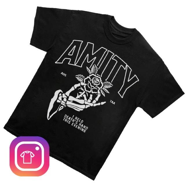 Trending The Amity Affliction Merch Death's Hand Black Shirts