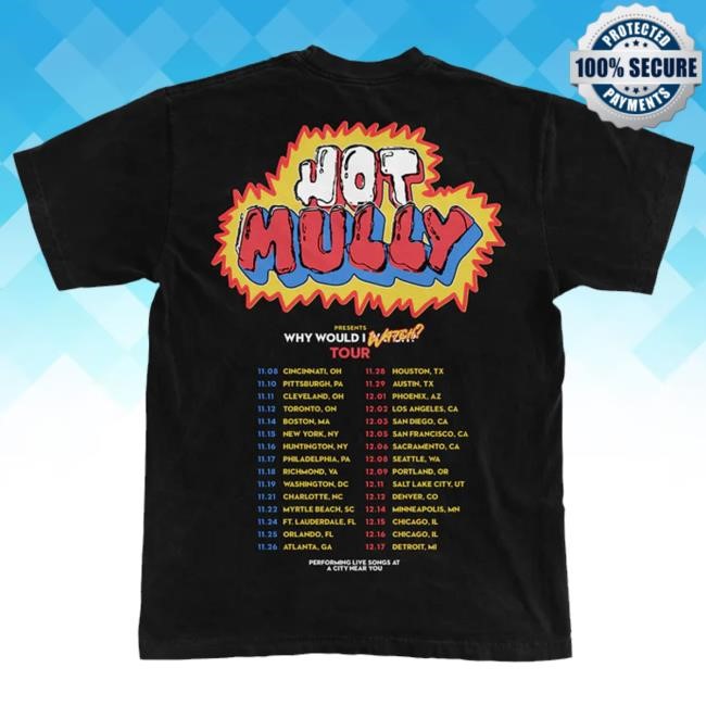 Hot Mulligan Store Merch Wwiw Tour Crewneck Sweatshirt Hot Mulligan Store Merch Wwiw Tour Tee Shirt