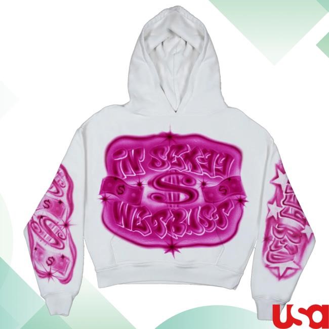 Official Sexyy4president Merch In $Exyy We Trust Hoodie White Shirt