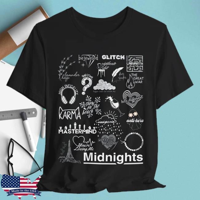 Rose Blush Studio Merch Midnights Collage Long Sleeve Shirt
