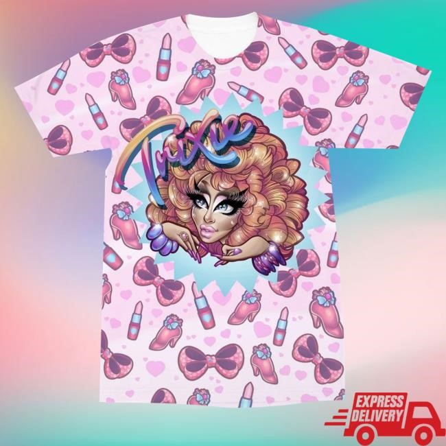 Trixie Mattel Icons By Micah Souza All Over Print Hoodie Dragqueenmerch