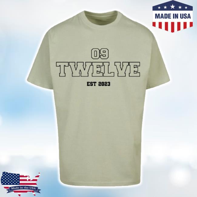 Original Varsity Salvia Heavy Oversized Tee Shirt 09 Twelve Shop