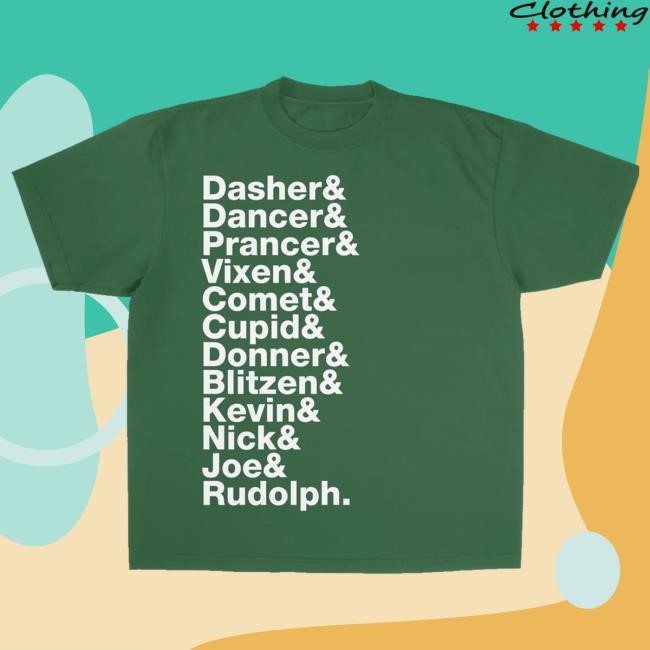 Jonas Brothers Merch Store Reindeer X Jonas Brothers Green Shirt