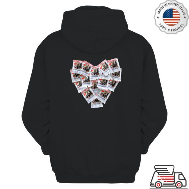 Sweat À Capuche Led Missing Cat Love Noir Funny