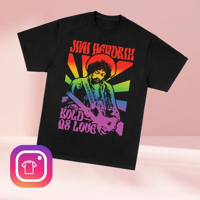 Authentic Hendrix Merch Store Shop Jimi Hendrix Pride T-Shirt