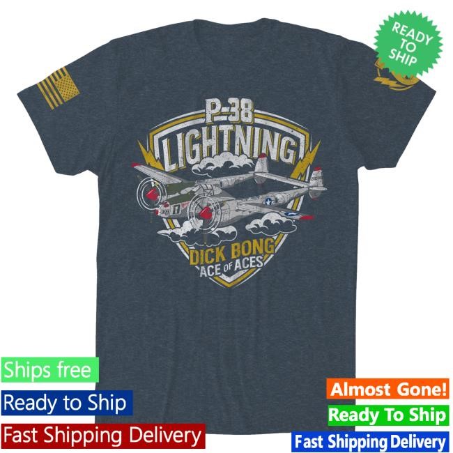 Bunker Branding Merch The Fat Electrician P-38 Lightning New Shirt Bunker Branding Co.