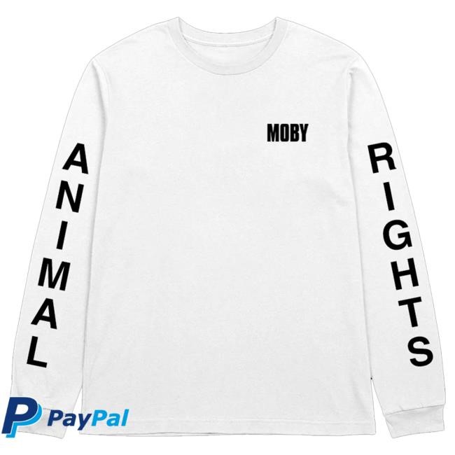 Moby Merch Animal Rights White Long Sleeve t-shirt, hoodie, tank top, sweater and long sleeve t-shirt