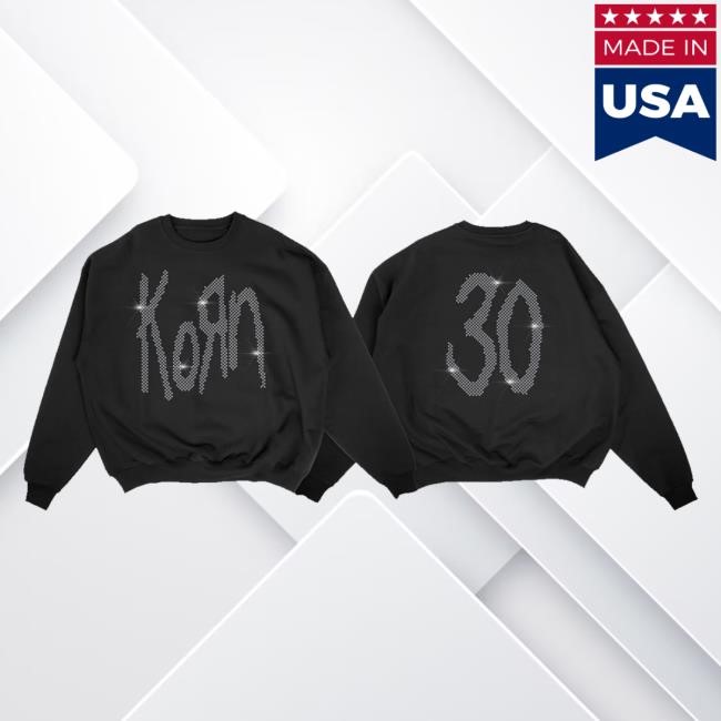 Korn Official Store Korn 30 Rhinestone Sweatshirt