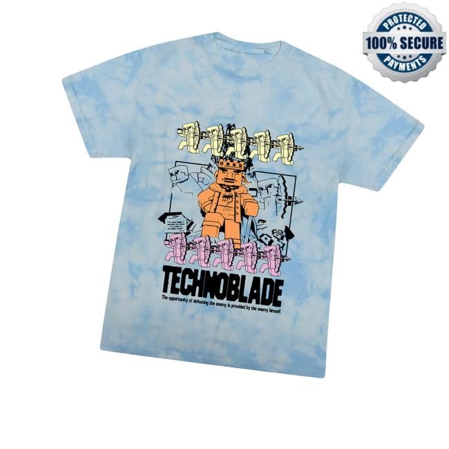 Technoblade Merch Neeerds Blue Dye Tee