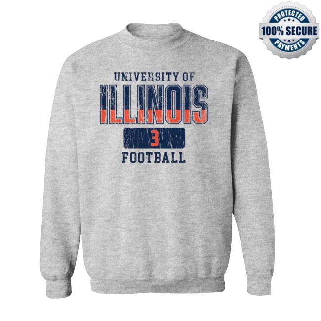 Illinois Nil Store University Of Illinois 3 Football Tee