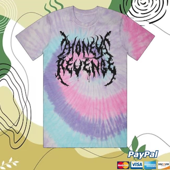 Honeyrevenge Merch Death Metal Logo Unicorn Tie Dye Tee