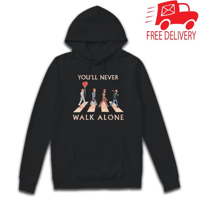 Official Horror Character You’Ll Never Walk Alone Abbey Road Official Shirt