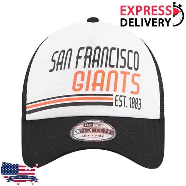 San Francisco Giants New Era Stacked A-Frame Trucker 9Forty 1883 Dad Hat