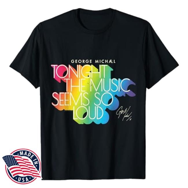 George Michael Official Tonight The Music Retro Rainbow (Light) Shirts