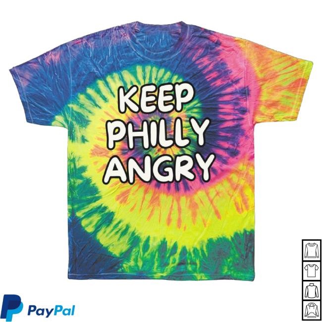Keep Philly Angry Tie Dye Neon Rainbow Adult Sweaters