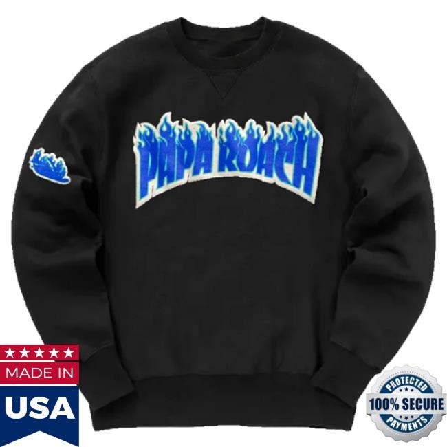Official Papa Roach Merch Firestarter Crewneck Tee Shirt