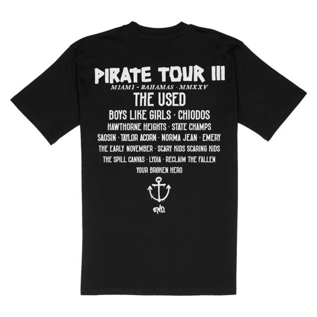 Emo's Not Dead Merch Store Pirate Tour Iii Tee Shirt