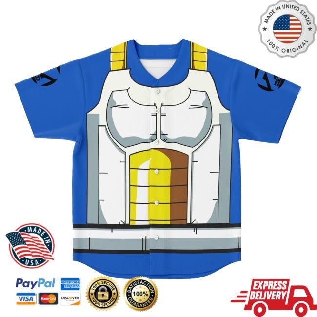 Trending Rave Bonfire Merch Vegeta Cosplay Baseball Jersey Tee Shirt