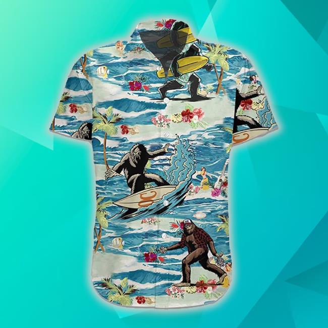 Summer Beach Tropical Bigfoot Surfing Hawaiian Sweaters