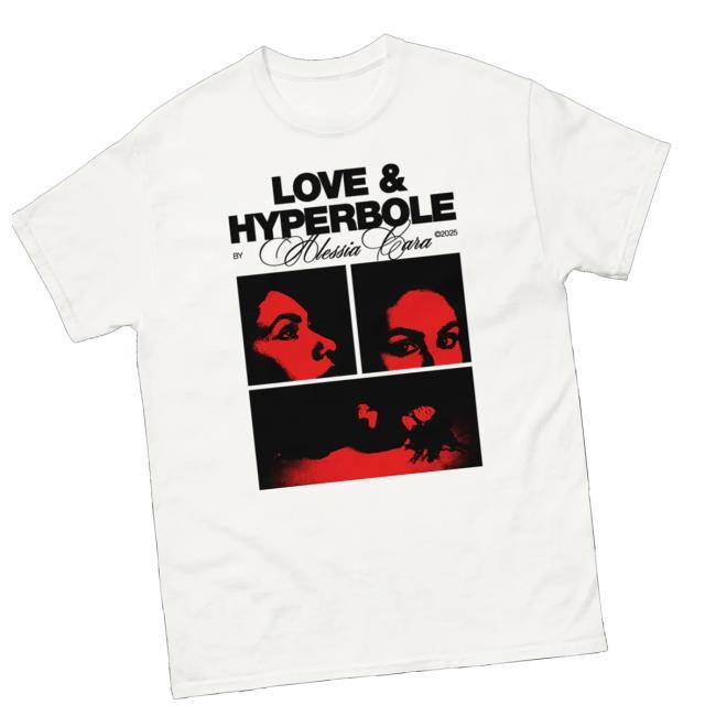 Alessia Cara Merch Store Love & Hyperbole Photo T-Shirt On White Hooded Sweatshirt
