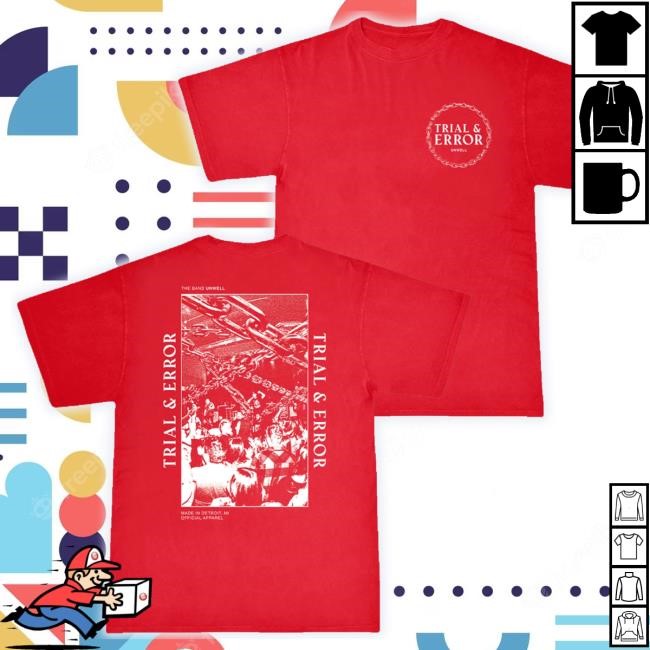 Unwell Band Merch Detroit Chain Tee Red Sweatshirt