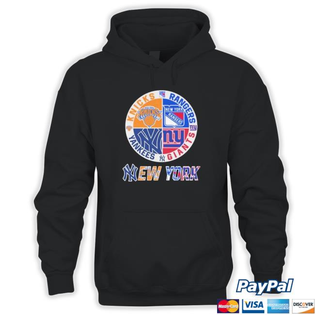 New York Knicks New York Rangers New York Yankees And New York Giants Logo 2023 T-Shirt New York Knicks New York Rangers New York Yankees And New York Giants Logo 2023 shirt, hoodie, tank top, sweater and long sleeve t-shirt