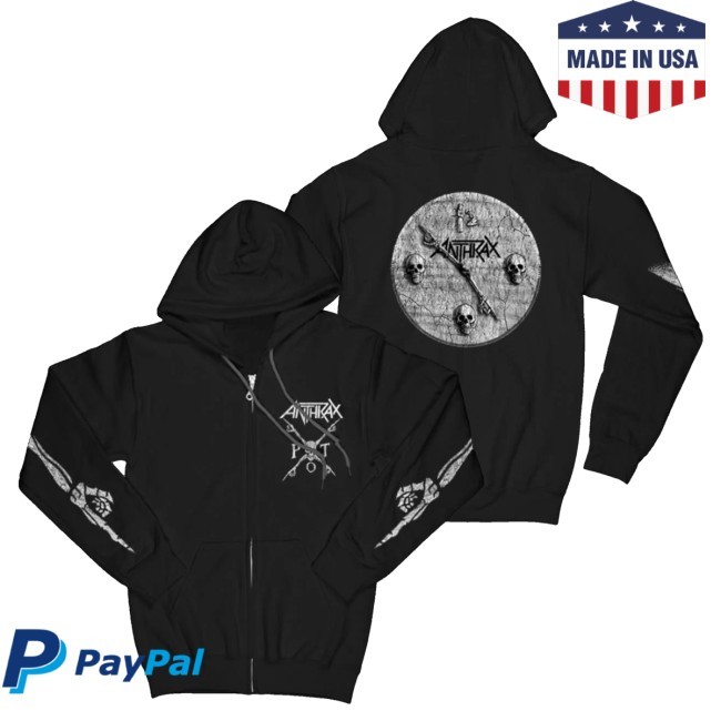 Trending Anthrax Store Merch Persistence Of Time Zip Hoodie