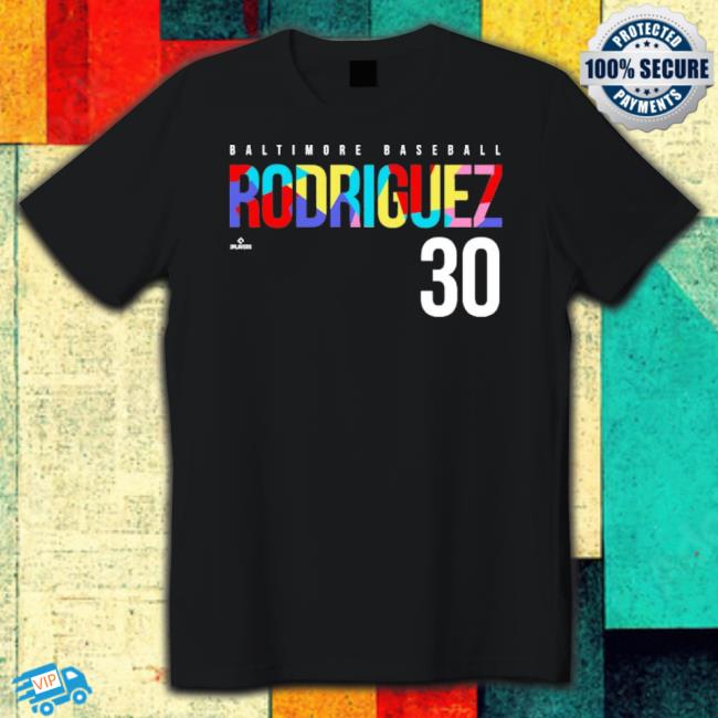 Grayson Rodriguez Rainbow 30 Baltimore Baseball shirt