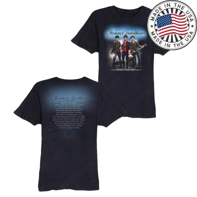 Jonas Brothers Merch Vintage World Tour Tee 2009 T-Shirt