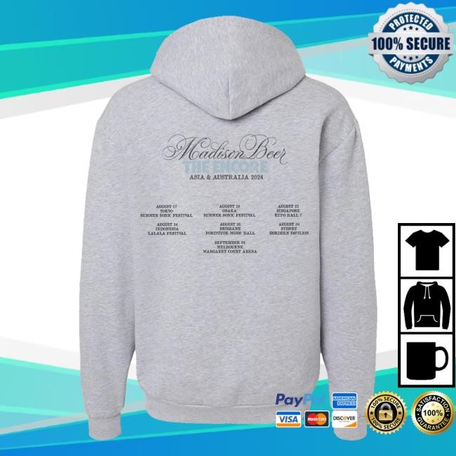 Official Madison Beer Merch Encore Grey Crewneck Sweatshirt