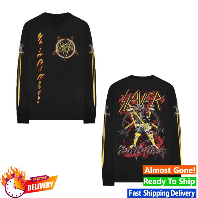 Trending Slayer Merch Store Show No Mercy Tri Hoodie Slayer Shop