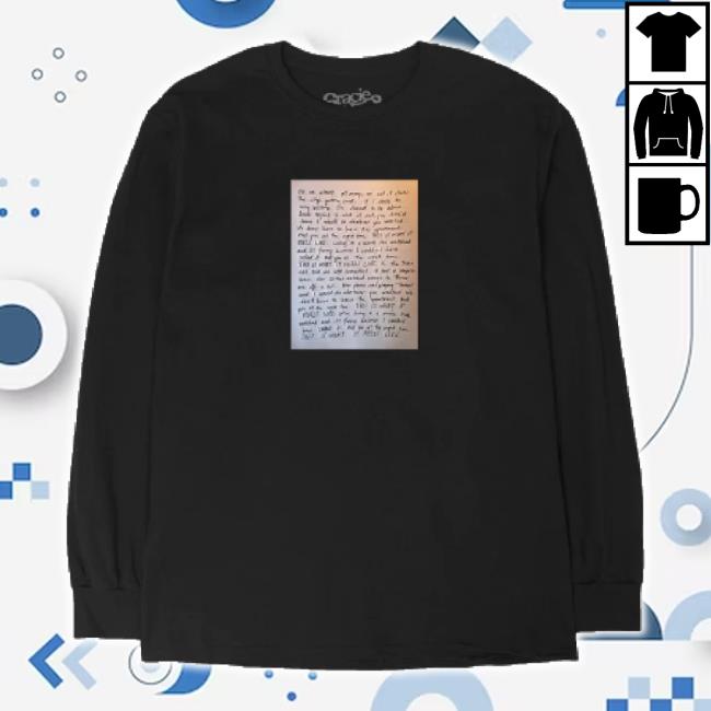 Trending Gracie Abrams Merch Store Journal Page Black Longsleeve Tour Classic Shirt Gracieabrams Shop