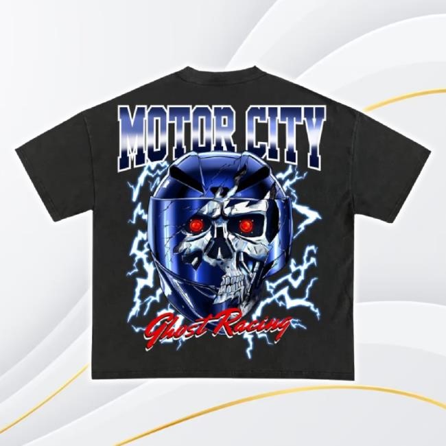 Original Ghost Racing Motor City Ghost Hoodie - Faded Black Official Ghost Racing Shop Merch Store