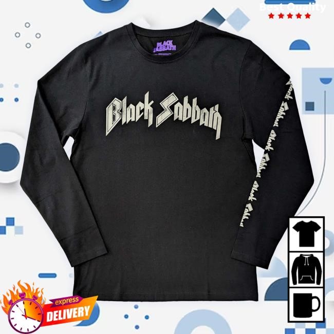 Official Trending Black Sabbath 'The End Mushroom Cloud' Black Long Sleeve Hooded Sweatshirt