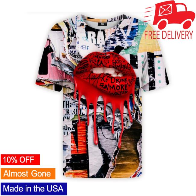 Mrgugu Graffiti Lips Hoodie Sweatshirt