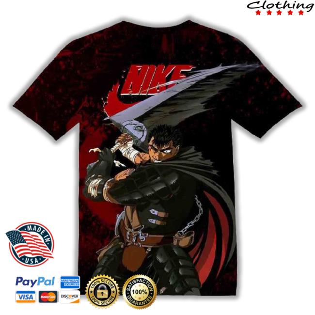 Anime Gift Berserk Guts Tshirt Fan 3D T-Shirt ,All Over 3D Printed Hoodie Sweatshirt