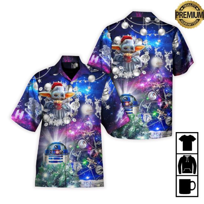 Christmas Star Wars Christmas Tree Yellow Stunning Night Hawaiian T-Shirt