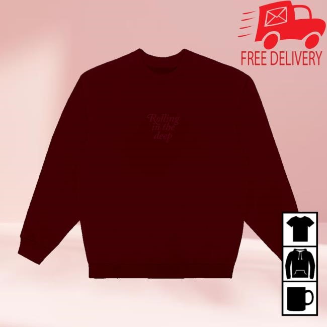Adele Merch Store Rolling In The Deep Crewneck Sweatshirt
