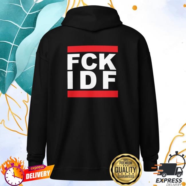 Fck Nzs Merch Fck Idf Centred Unisex Heavy Blend Zip Crewneck Sweatshirt