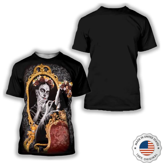 Frida Kahlo Mirror 3D Long Sleeve T Shirt