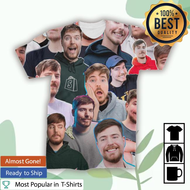 Subliworks Mr Beast Photo Collage New Shirt