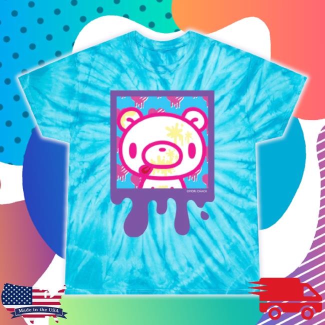 Official Gloomybear Store Merch Gloomy Splat! Tie-Dye Long Sleeve Tee Turquoise Gloomybearstore Shop