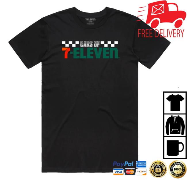Official 7 Collection Cars Of 7-Eleven Checker Tee Shirts