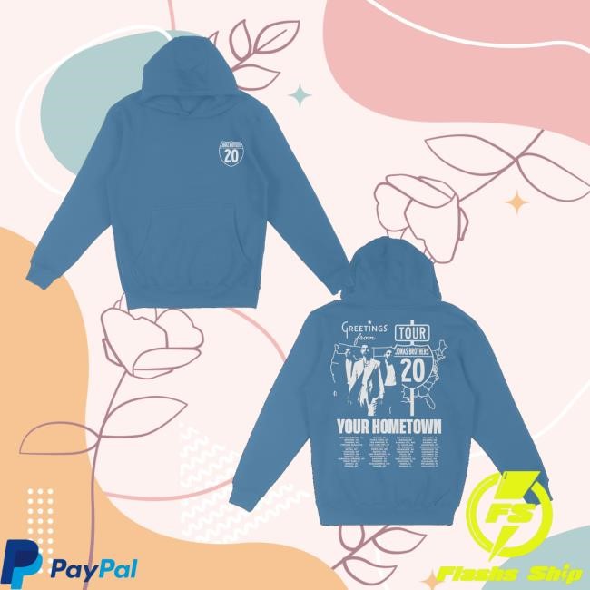 Jonas Brothers Merch Greeting's From Your Hometown Tour Shirt
