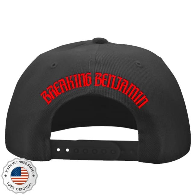 Breaking Benjamin Merch Red Spike Logo Snapback trucker hat Breaking Benjamin Merch Red Spike Logo Snapback hats