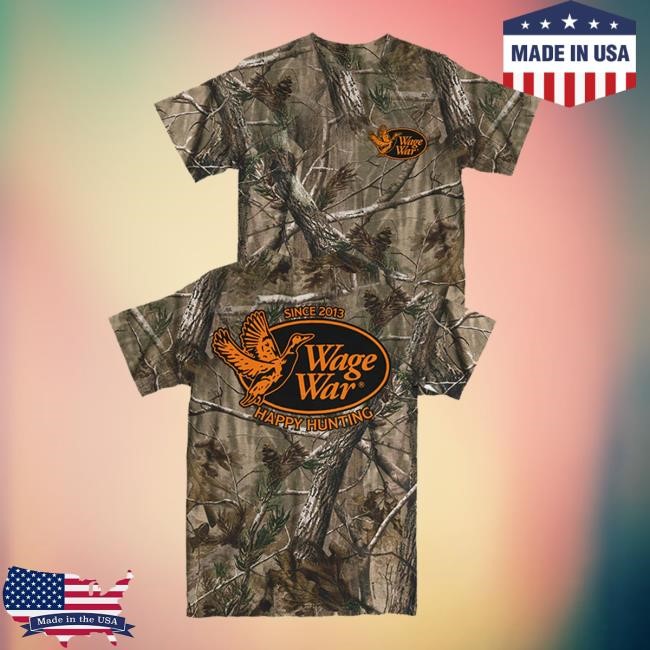 Wage War Band Merch Happy Hunting Camo New Shirt