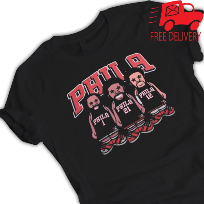 Joel Embiid James Harden & Tobias Harris Philadelphia 76Ers Pro Standard Multi Lineup shirt